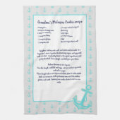 Aquamariner Blauer Nagelkrebs Geschirrtuch (Vertikal)