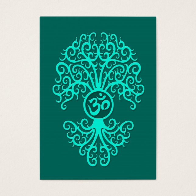 Aquamariner Blauer Om Tree (Vorderseite)