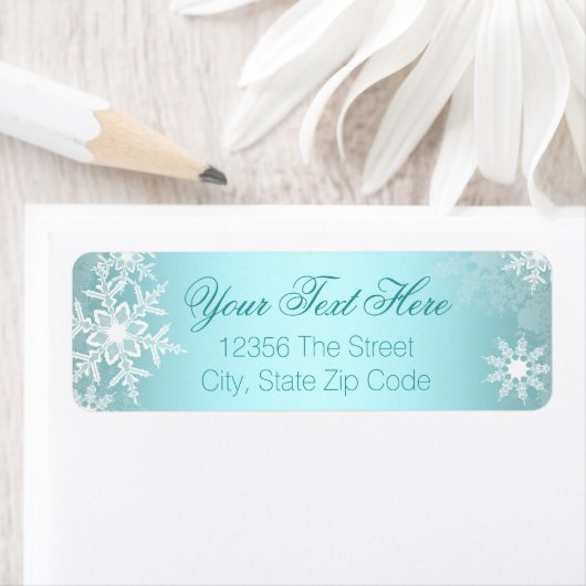 Aquamariner Blauer Schneeflocken (Insitu)