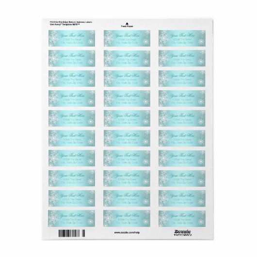 Aquamariner Blauer Schneeflocken (Vorne)