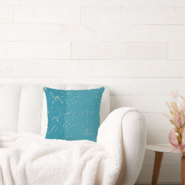 Aquamariner blauer Splash Throw Kissen