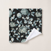 Aquamariner blauer Tansy modernes Vintages Badhandtuch Set (Waschlappen)