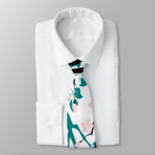 Aquamariner, blauer und schwarzer Zweig, rot-grüne Krawatte (Gebunden)