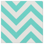 Aquamariner blauer und weißer Zickzack Stripes Stoff (Nahaufnahme)