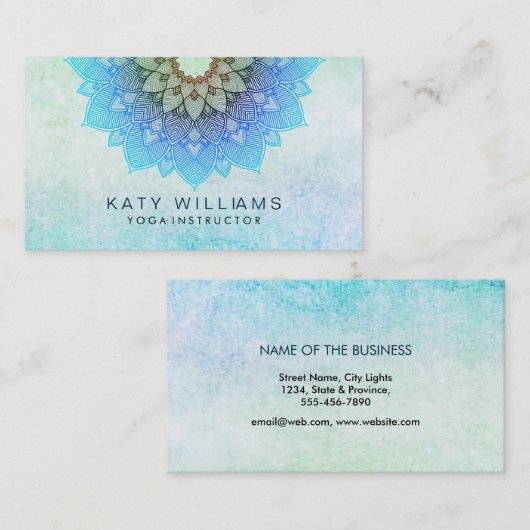 Aquamariner blauer visitenkarte (Vorne/Hinten)