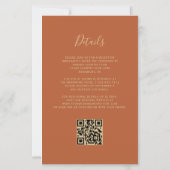 Aquamariner Blue Agate Rust QR Code Hochzeit (Rückseite)