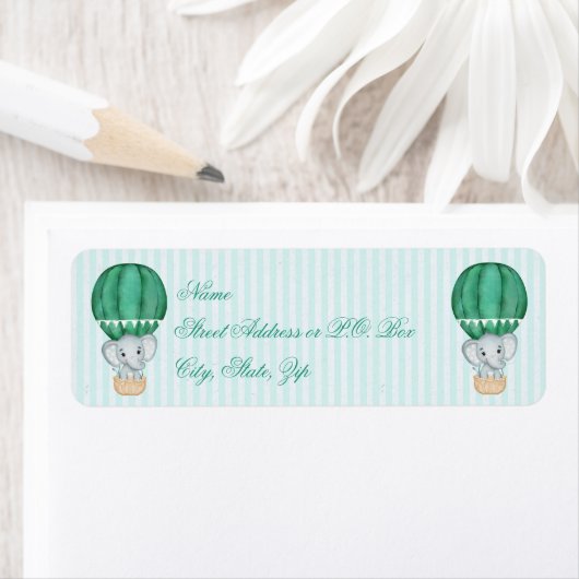 Aquamariner Blue Baby Boy Elephant in Hot Air Ball (Insitu)