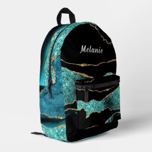 Aquamariner Blue Gold Black-Rucksack mit Individue Bedruckter Rucksack