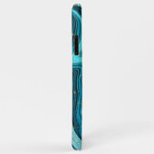 Aquamariner Blue & Gold Chic Swirl Moderner Abstra Case-Mate iPhone Hülle (Hinten/Rechts)