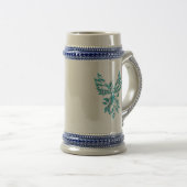 Aquamariner Blue Phoenix Anstieg auf Silber Bierglas (VorderseiteRechts)