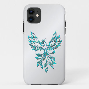 Aquamariner Blue Phoenix Anstieg auf Silber Case-Mate iPhone Hülle