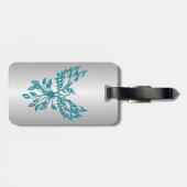 Aquamariner Blue Phoenix Anstieg auf Silber Gepäckanhänger (Rückseite horizontal)