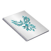 Aquamariner Blue Phoenix Anstieg auf Silber Notizblock (Rechte Seite)