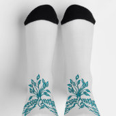 Aquamariner Blue Phoenix Anstieg auf Silber Socken (Oben)