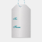 Aquamariner Blue Phoenix mit Text auf Silver Geschenkanhänger (Rückseite)