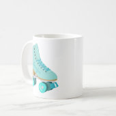Aquamariner Blue Retro Quad Roller Skate Personali Kaffeetasse (Vorderseite Links)