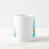 Aquamariner Blue Retro Quad Roller Skate Personali Kaffeetasse (Mittel)