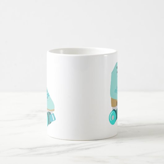 Aquamariner Blue Retro Quad Roller Skate Personali Kaffeetasse (Mittel)