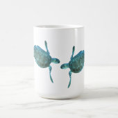Aquamariner Blue Sea Turtles Ocean Eleganter Stran Kaffeetasse (Mittel)