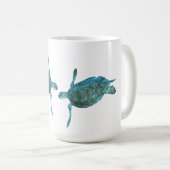 Aquamariner Blue Sea Turtles Ocean Eleganter Stran Kaffeetasse (VorderseiteRechts)