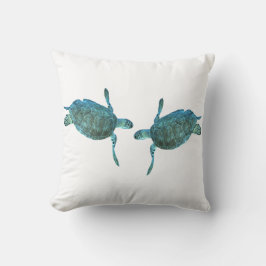 Aquamariner Blue Sea Turtles Ocean Eleganter Stran Kissen