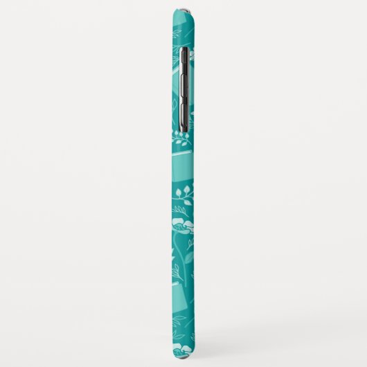 Aquamariner Blumenpreis und Vorwand Case-Mate iPhone Hülle (Hinten/Links)