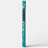 Aquamariner Blumenpreis und Vorwand Case-Mate iPhone Hülle (Rückseite / Links)