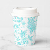Aquamariner Blumenstrauß Pappbecher (Rechts)