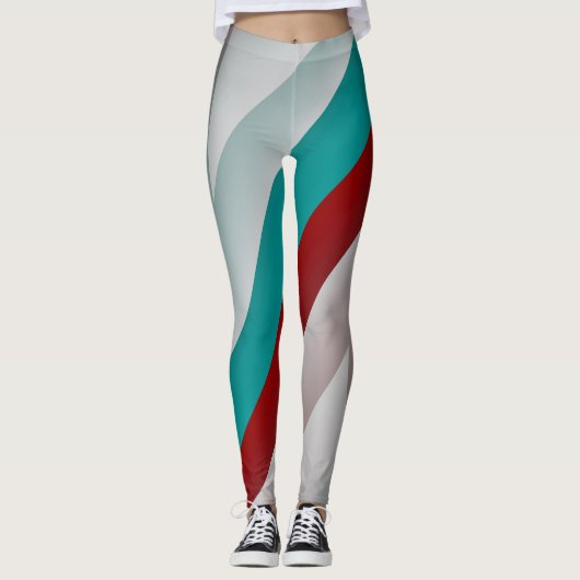 aquamariner Bordeaux-Effekt Leggings (Vorderseite)