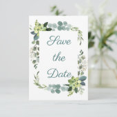 Aquamariner Bouquet-Empfang - 3x5 Save the Date RSVP Karte (Stehend Vorderseite)