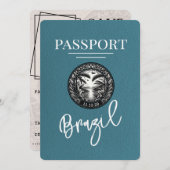 Aquamariner Brasilien-Pass Save the Date (Vorne/Hinten)