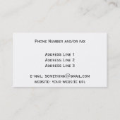 Aquamariner Buddha und Lotus auf der Black Busines Visitenkarte (Rückseite)