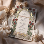Aquamariner Burgunder Red Gold Wedding Art Nouveau Folieneinladung<br><div class="desc">Mit der Einladung zur Hochzeit im Bougainvillea-Stil, einem anspruchsvollen Ensemble, das durch das faszinierende Kunstwerk von Alphonse Mucha, einer der prominentesten Persönlichkeiten des Jugendstils, inspiriert wird. Die Kollektion verleiht den belebten Bordeaux- und dunklen aquamarinen Bougainvilleas einen eleganten Touch, ebenso wie die feinen Details im Ziergarten, die Ihrem Hochzeitsgeschenk einen faszinierenden...</div>