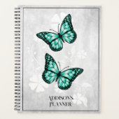 Aquamariner Butterfly-Blumenplaner Planer (Vorderseite)