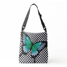 Aquamariner Butterfly Klassischer Schachbrett Cros