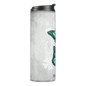 Aquamariner Butterfly Personalisierter Butterfly-W Thermosbecher (Nach links gedreht)