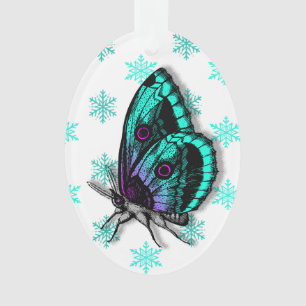 Aquamariner Butterfly Persönliche Nachricht - Weih Ornament