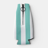 Aquamariner Cabana-Streifen und Personalisierte Or Flaschenkühler (Rückseite)