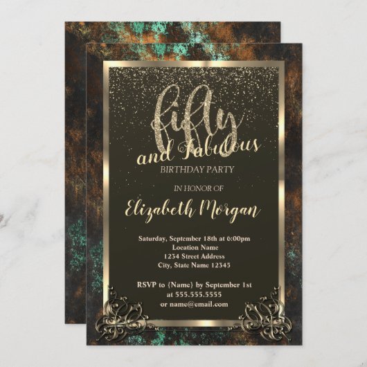 Aquamariner Cooper Patina 50. Einladung (Vorne/Hinten)