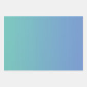 Aquamariner Cornflower Blue Ombre Geschenkpapier Set (Vorderseite 3)