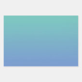Aquamariner Cornflower Blue Ombre Geschenkpapier Set (Vorderseite)