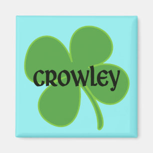 Aquamariner Crowley Magnet mit Kleeblatt