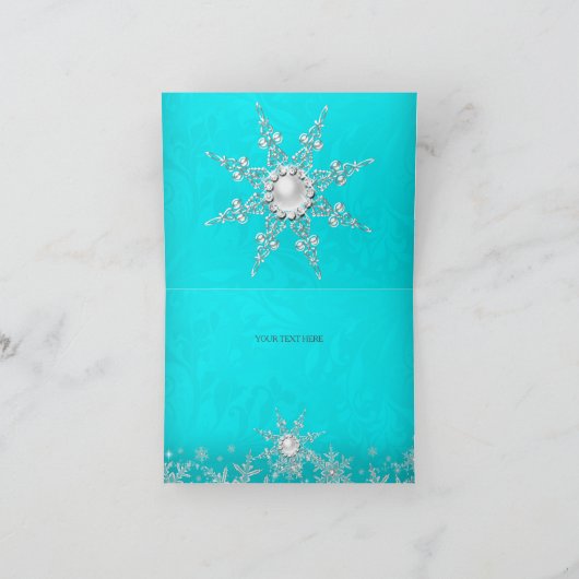 Aquamariner Crystal Pearl Snowflake Silver Danke K (Innenseite)