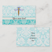 Aquamariner Damasepateldragonfly Visitenkarte (Vorne/Hinten)