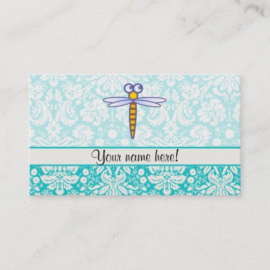 Aquamariner Damasepateldragonfly Visitenkarte (Vorderseite)