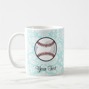 Aquamariner Damast-MusterSoftball Kaffeetasse