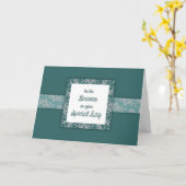 Aquamariner Deko Karte (Gelbe Blume)