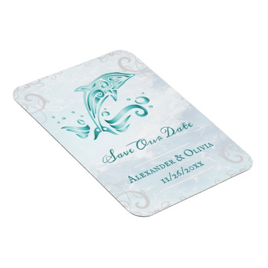 Aquamariner Delphin speichert das Datumsfenster Magnet (Rechte Seite)