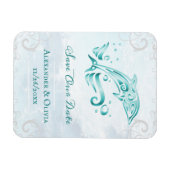 Aquamariner Delphin speichert das Datumsfenster Magnet (Horizontal)