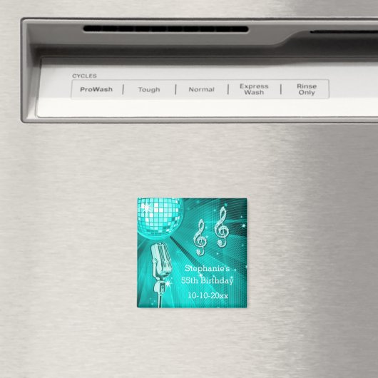 Aquamariner Diskothek und Retro-Mikrofon 55. Gebur Magnet (In Situ (Geschirrspüler))